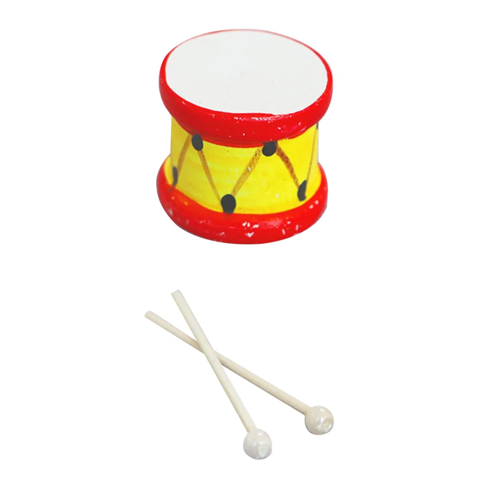 House Drumstick Company Model Mini Adorn with Accessories Decoration Wooden Miniature Toy