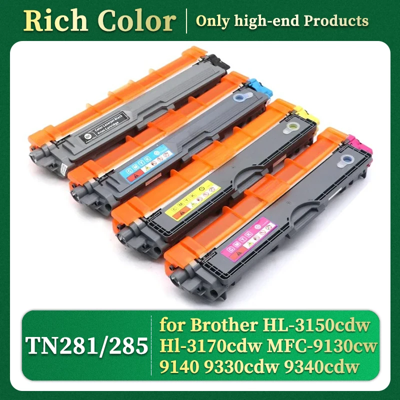 Compatible Toner Cartridge TN281 285 for Brother HL-3150cdw Hl-3170cdw MFC-9130cw 9140 9330cdw 9340cdw DCP-9020cdn printer Toner