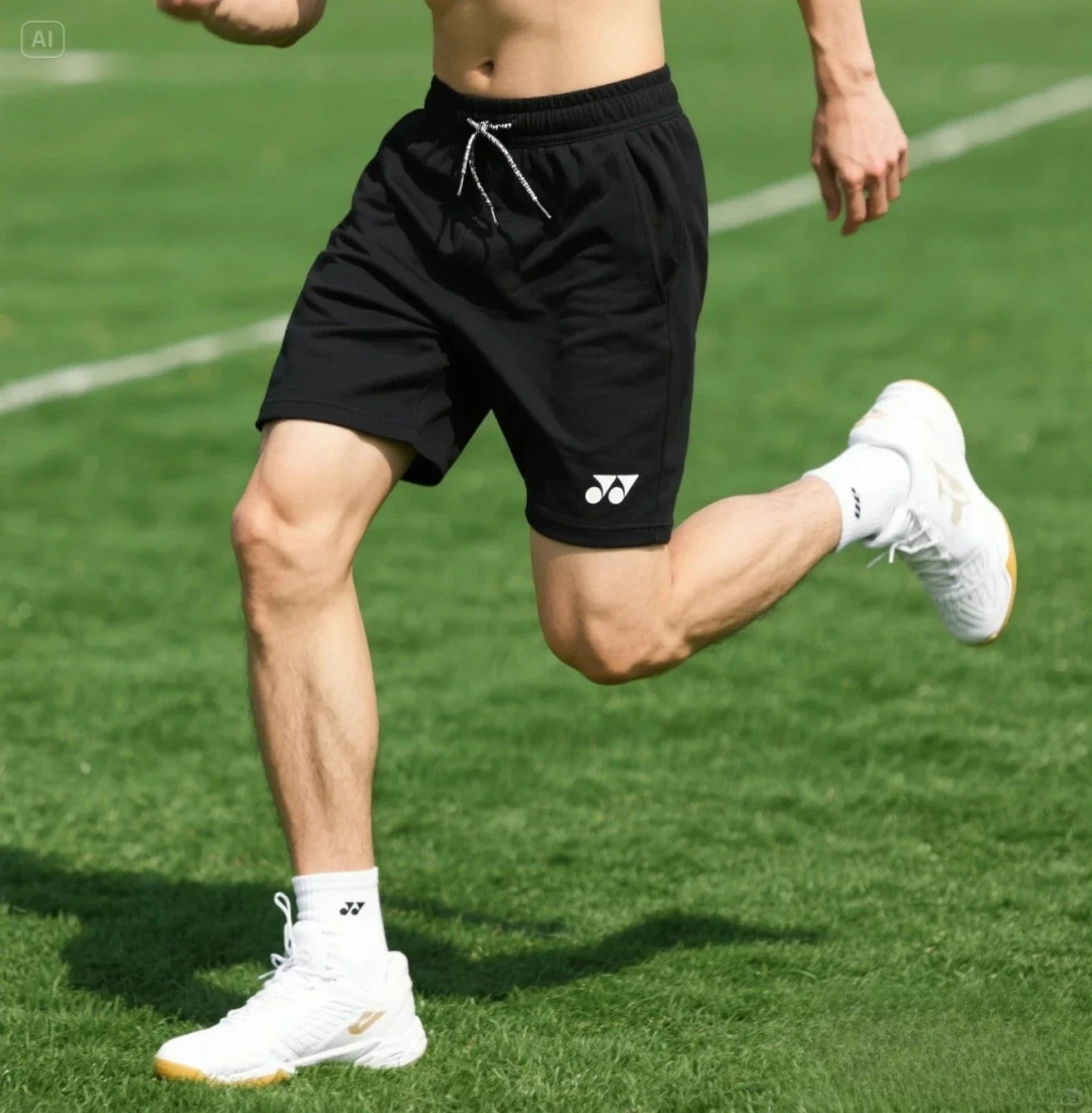 

Moto ​​Ynex Sportswear Men's White Shorts Loose Fit 2025 Summer Women Pants Cotton Breathable Drawstring Waist Sports Outdoor​​