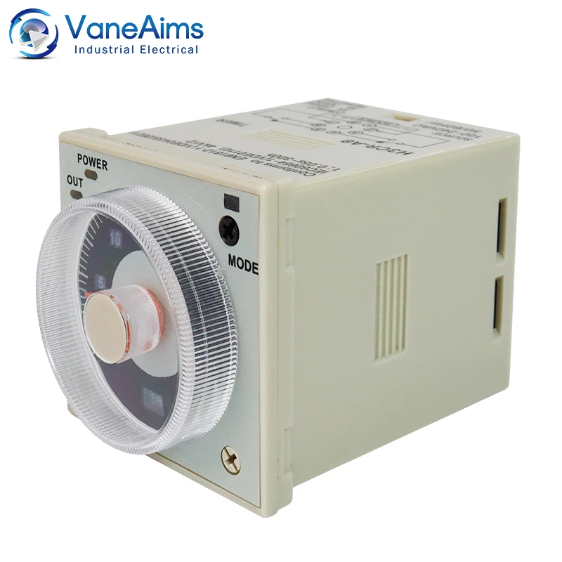 H3CR-A8 Time Timer Relay 100-240VAC 50/60Hz 0.05s to 300h 8PIN Power On and Off Cycle Delay Time Relay Timer Control VaneAims