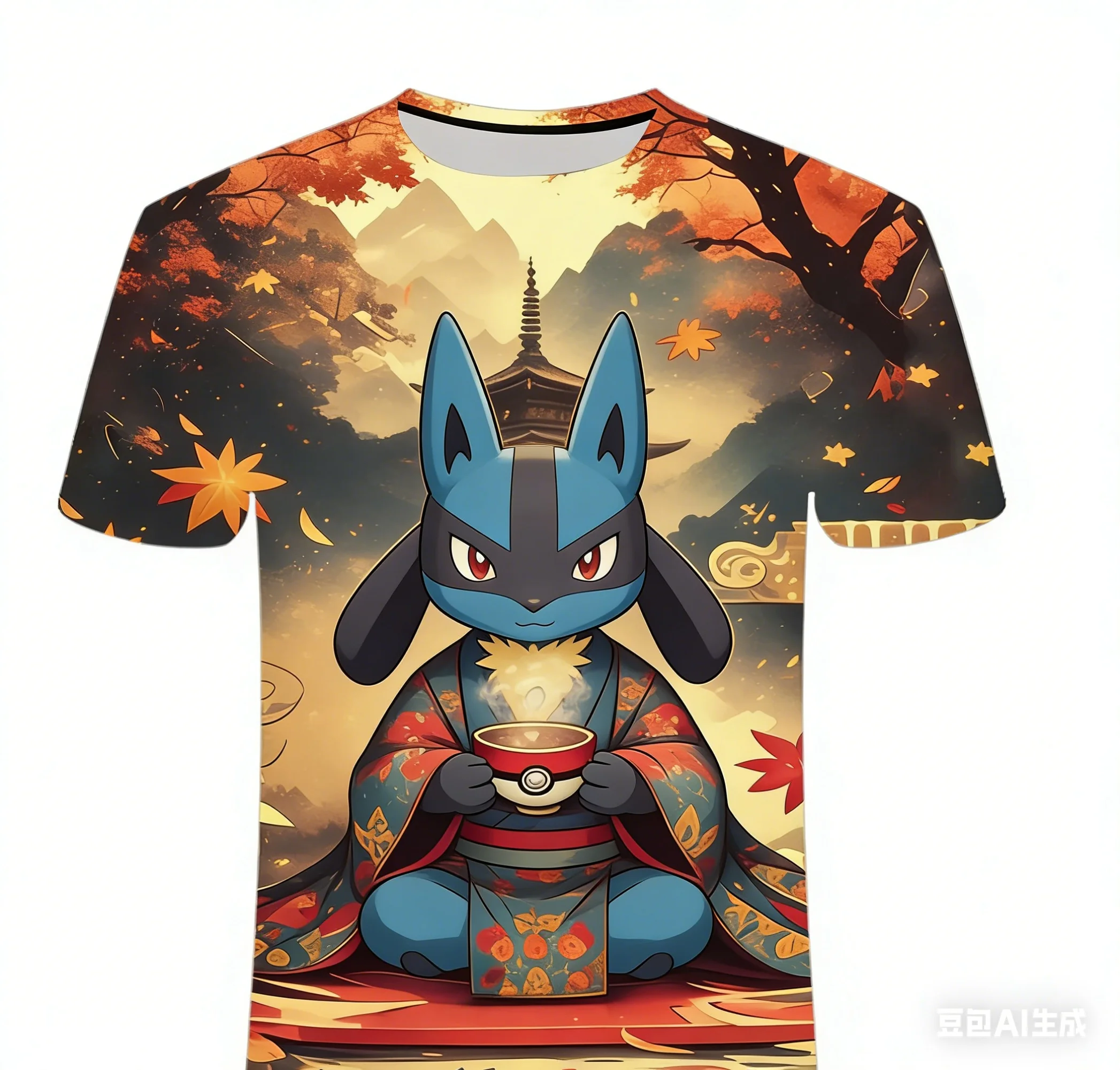 

Модная футболка с изображением покемонов, уникальным дизайном, принтом в ограниченной серии, короткими рукавами, универсальная и повседневная.