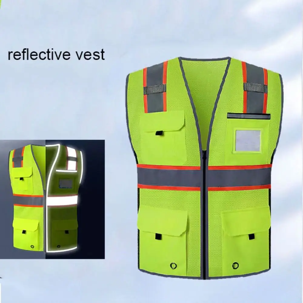 High Visibility Reflective Safety Vest Wear Resistant Fashion Traffic Waistcoat Comfortable Breathable Cycling Safe Jacket