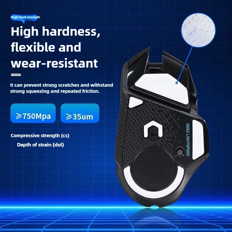 Curved Edge Mouse Skates For Logitech G502 LIGHTSPEED – Esports Wired/Wireless Smooth Anti-Wear Gaming Pads