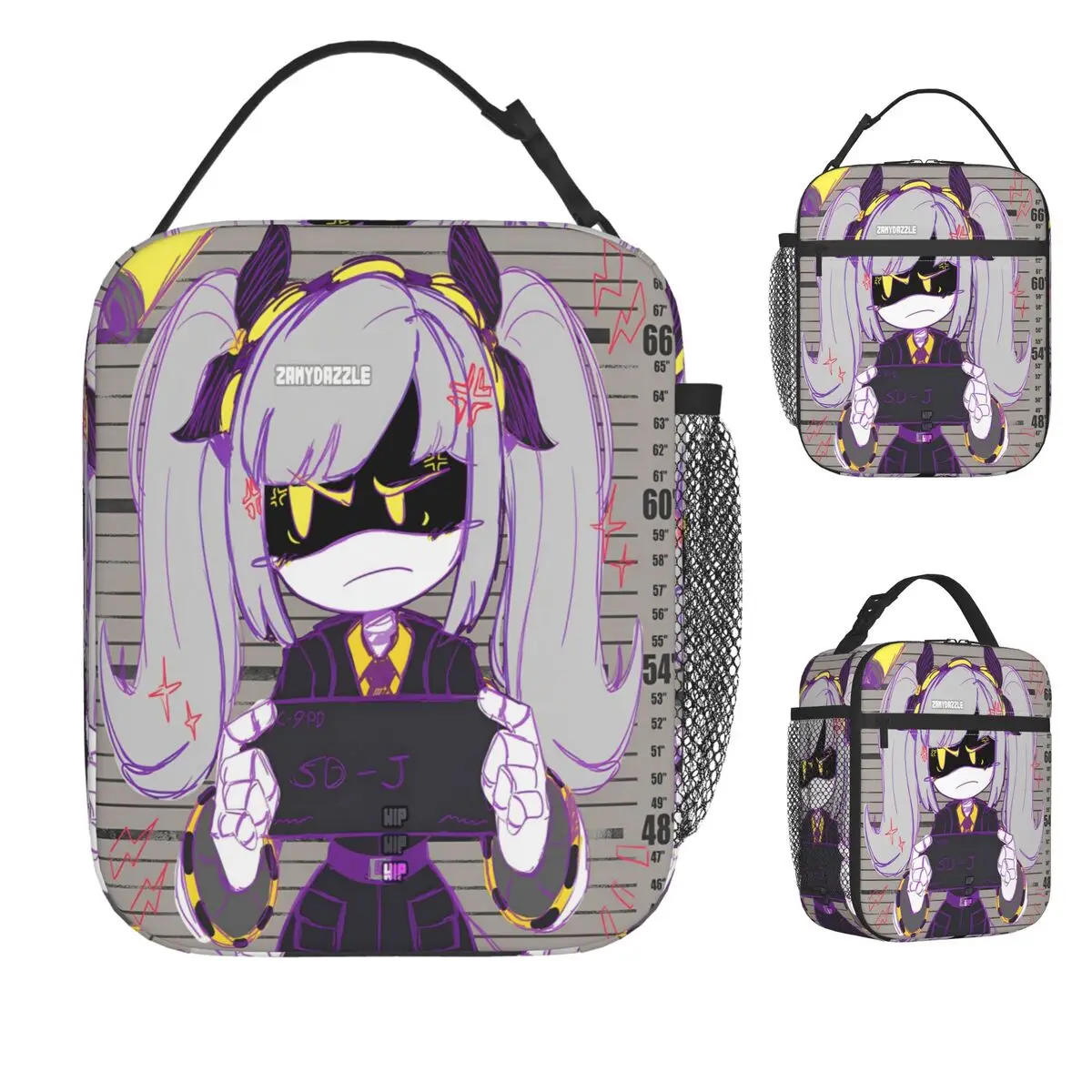 Anime Murder Drones Gothic Lunch Bag Travel Lunch Box For Funny Print Thermal Lunch Bags Waterproof Cooler Bag