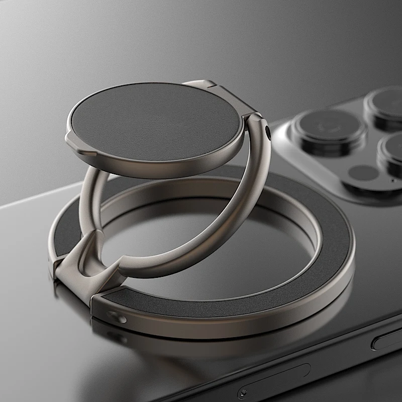 Para magsafe metal magnético 1 pçs forte sucção rotativa dupla e face sincronização liga portátil universal desktop criativo