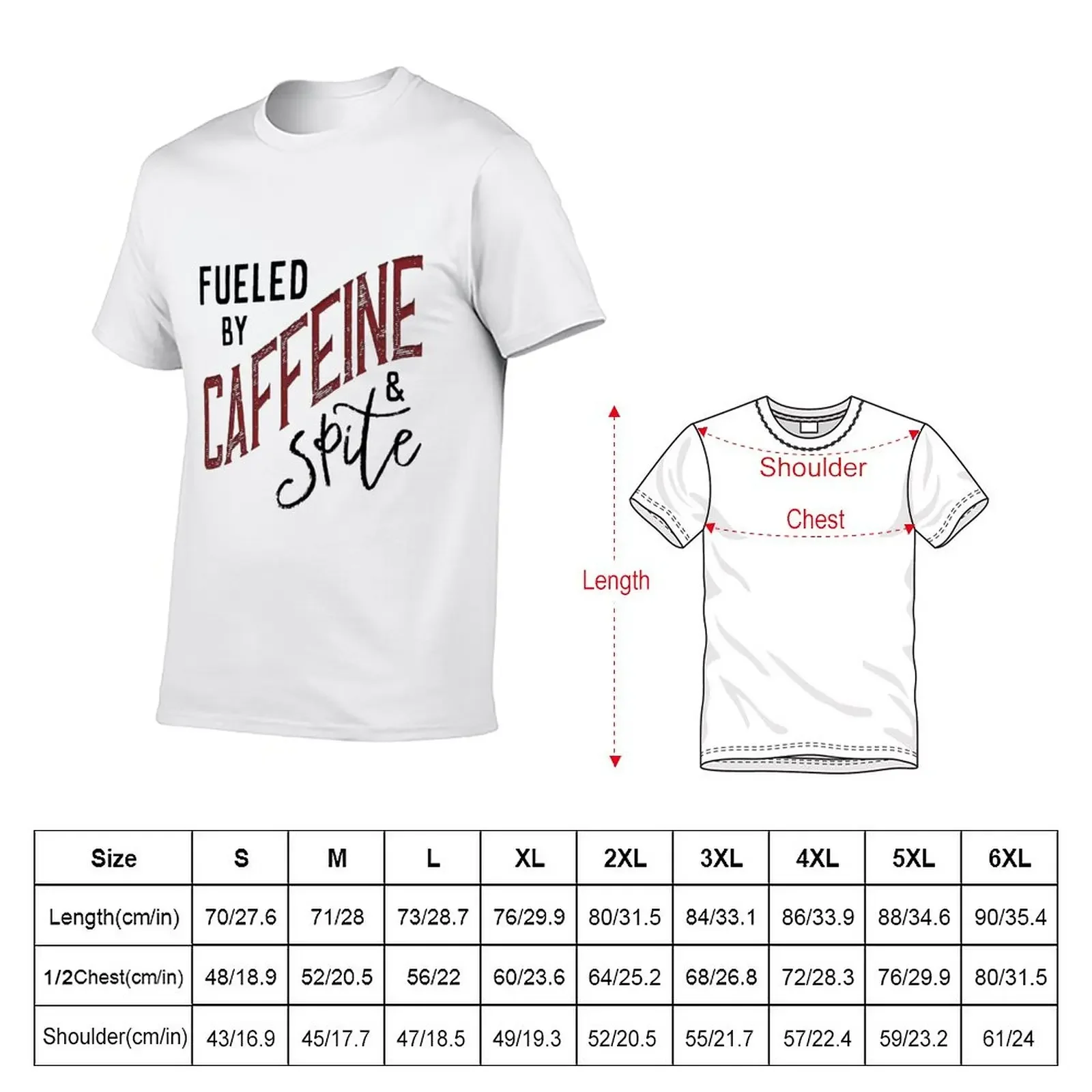 Fueled by Caffeine & Spite T-Shirt plus size tops boys whites t shirts men