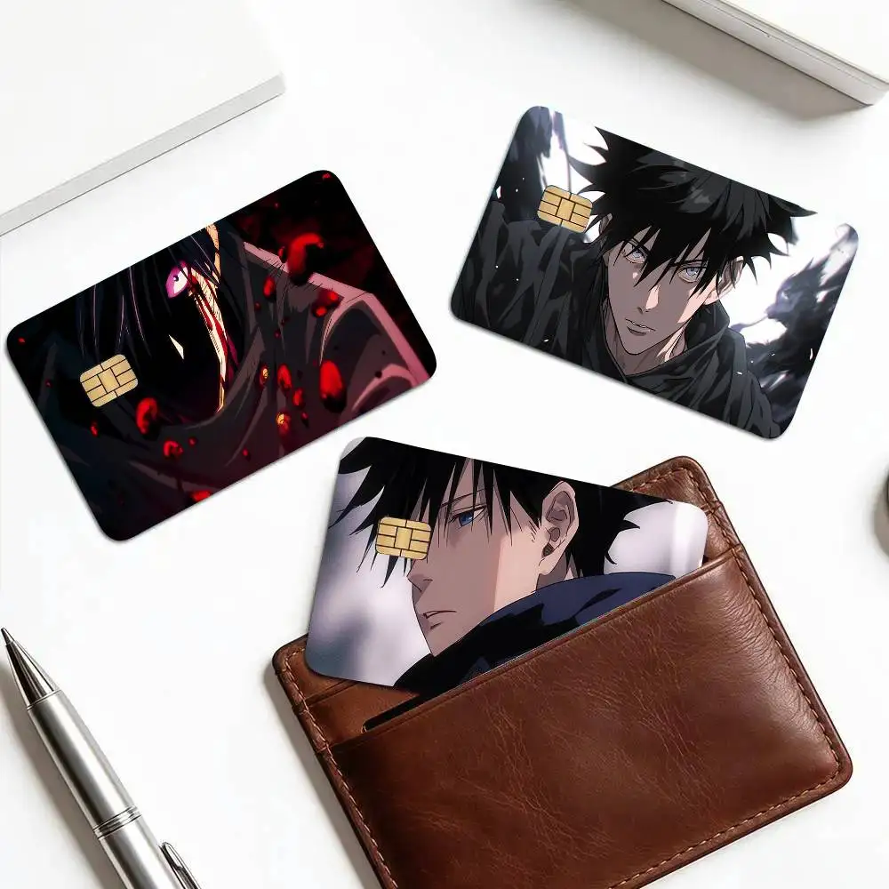 Megumi Fushiguro Jujutsu Kaisen Card Sticker Cartoon Art Credit Card Skin Anti Scratch Bank Debit Card Decal