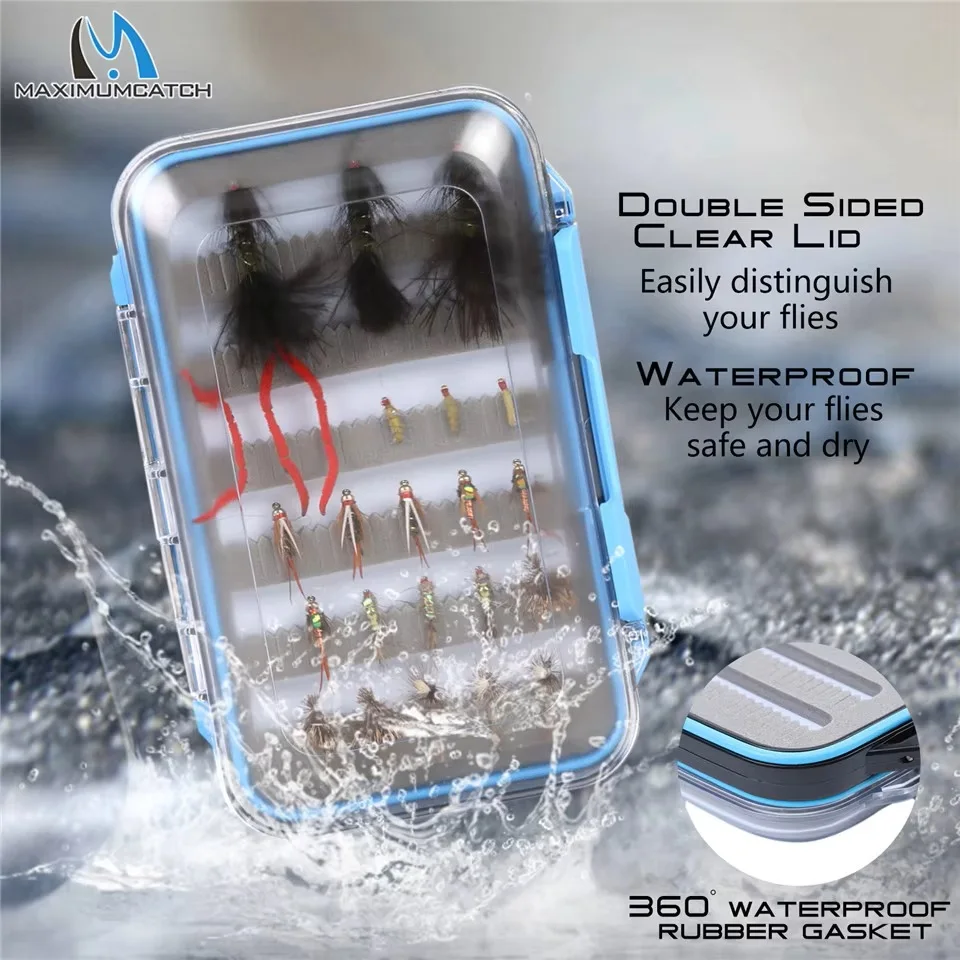 MAXIMUMCATCH Caja porta moscas impermeable – Doble cara con espuma - imagen 3