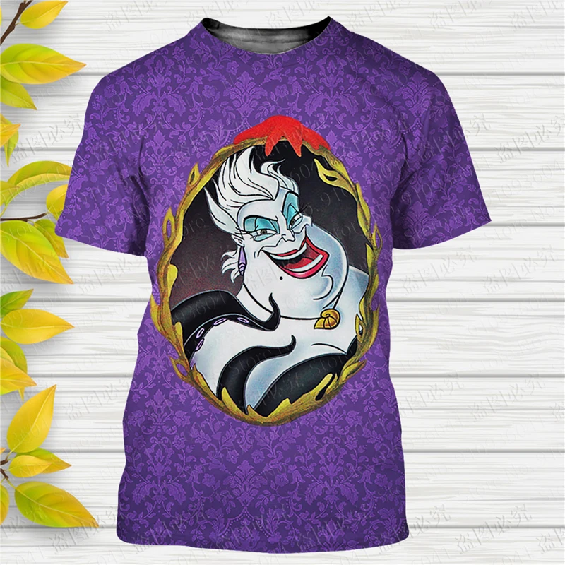 Ursula (The Little Mermaid）3D print Disney t shirt  men women Short Sleeve casual style Summer Casual Streetwear Tee Tops