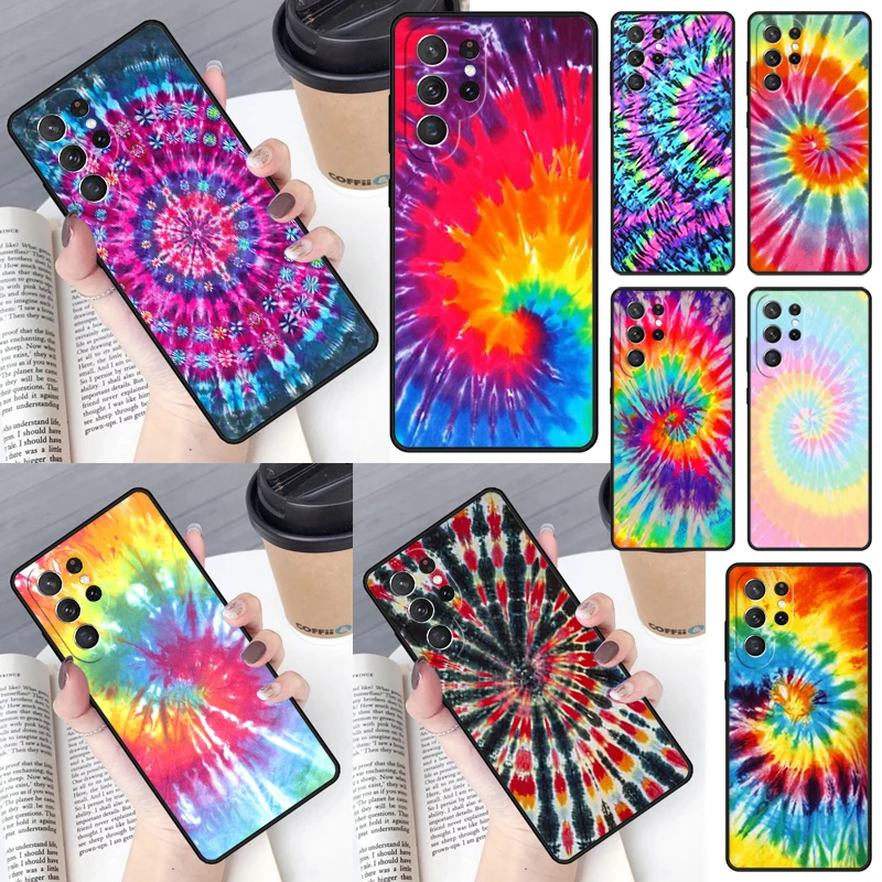 Artsy Abstract Hipster Tie Dye Cover For Samsung Galaxy S23 Ultra S22 S20 S21 FE S8 S9 S10 Plus Note 10 20 Ultra phone Case