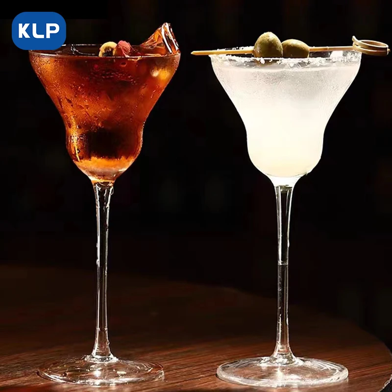 KLP Japanese-style creative lead-free crystal glass stem-Martini Glass personality Cocktail glass bar special wine glass