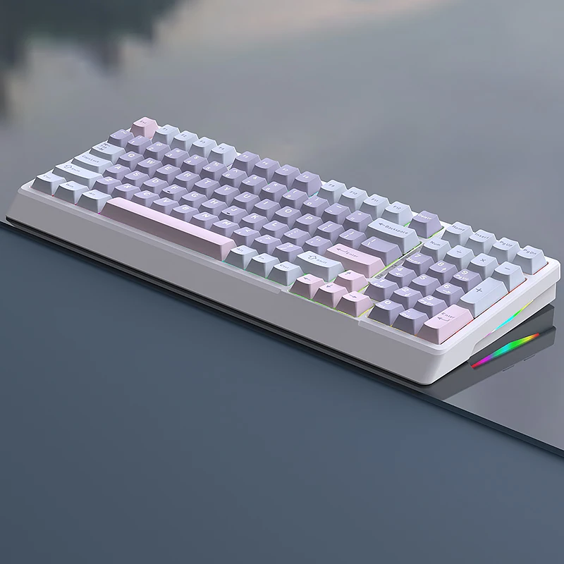 

HJS YG98 VS F99 2.4g Wired/Wireless Bluetooth Hotswappable Gasket Mounted RGB Mechanical Keyboard Gaming Keyboard Ipad Keyboard