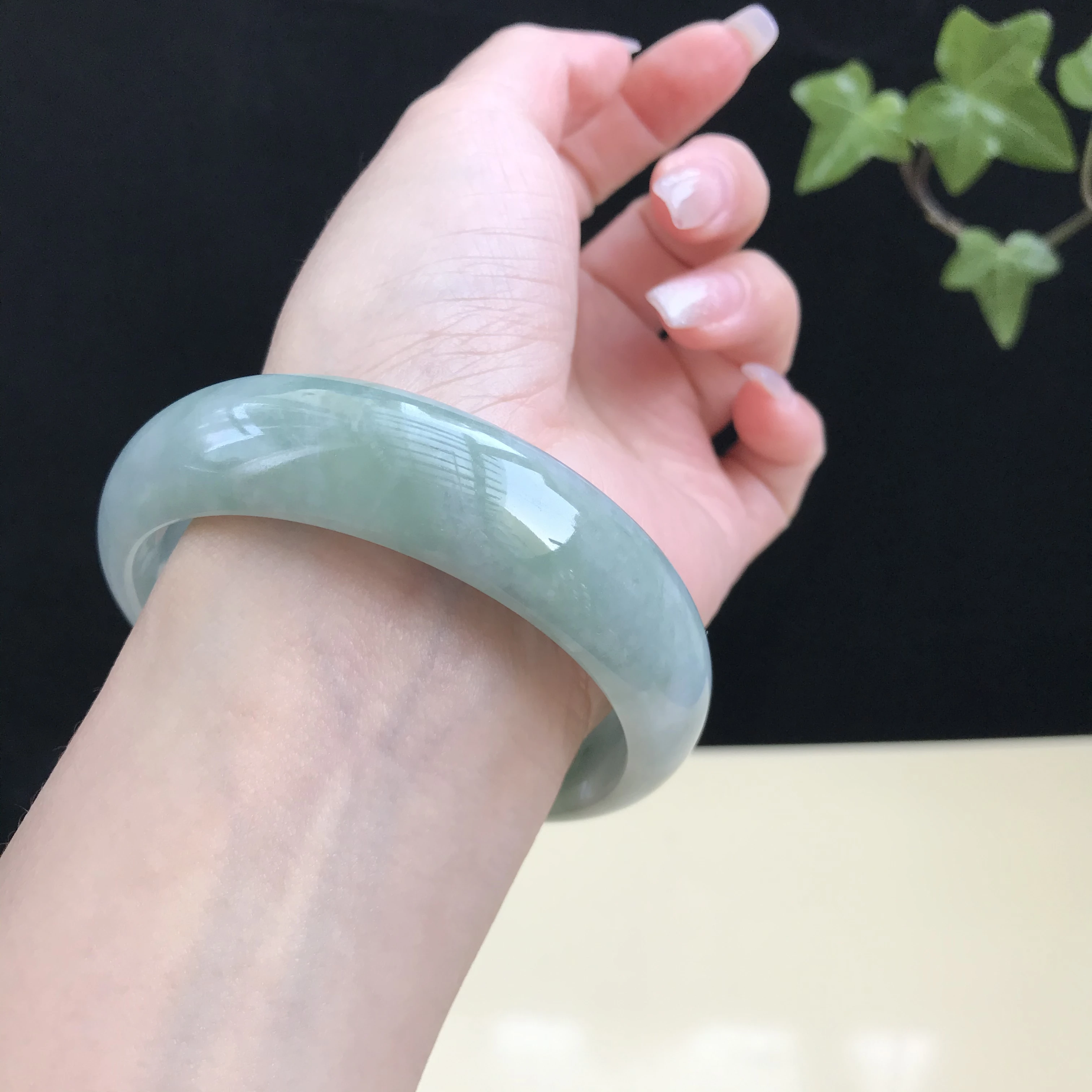 

Burma 100%Genuine High-end Jadeite Bracelet Jewelry Jade Bangles For Women 62mm (With Certificate)