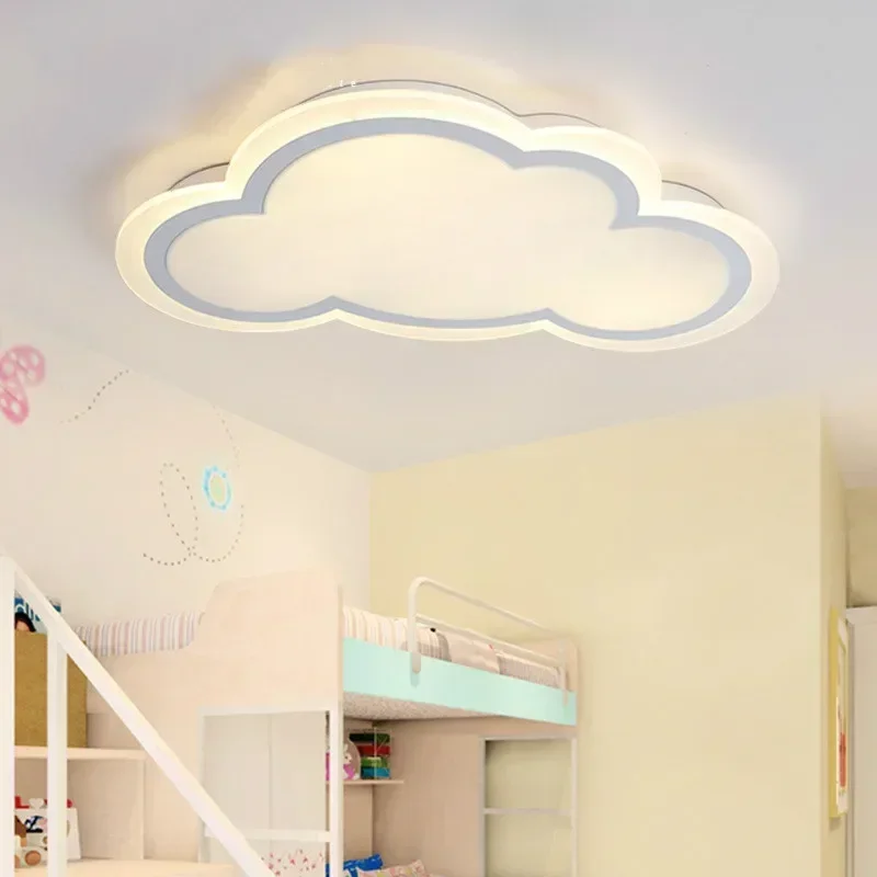 creative personality ultra-thin cloud Modern minimalist acrylic led ceiling light white iron children room lighting AC110-240V
