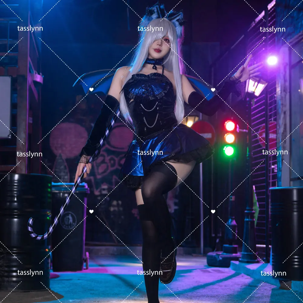 Demon Original Design Cat Cosplay Costumes Phantom Cat Halloween Costumes for Women Kawaii Cloak Bikini Set Anime Cosplay