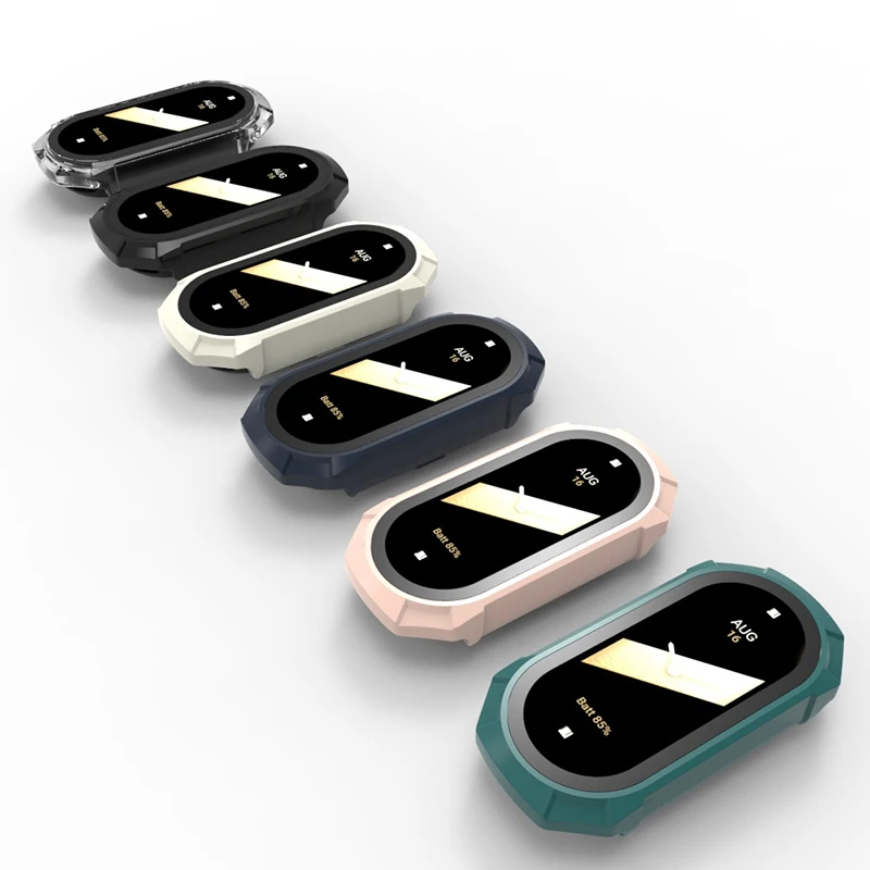 กระจกนิรภัย + เคสสำหรับ Xiaomi Mi band 8อุปกรณ์เสริมพีซีอุปกรณ์ป้องกันหน้าจอ miband8สมาร์ทวอทช์ฟิล์ม HD + ฝาครอบบนสมาร์ทแบนด์8
