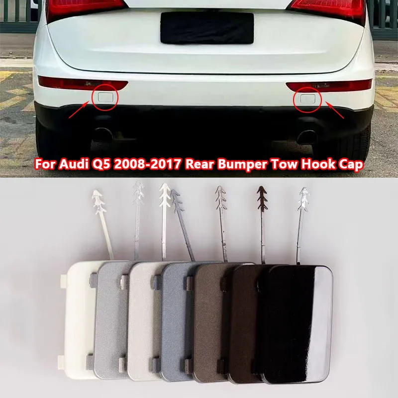 Rear Bumper Tow Hook Cap Towing Eye Cover For Audi Q5 2008-2012 2013 2014 2015 2016 2017 8R0807449 8R0807450 Car Accessories