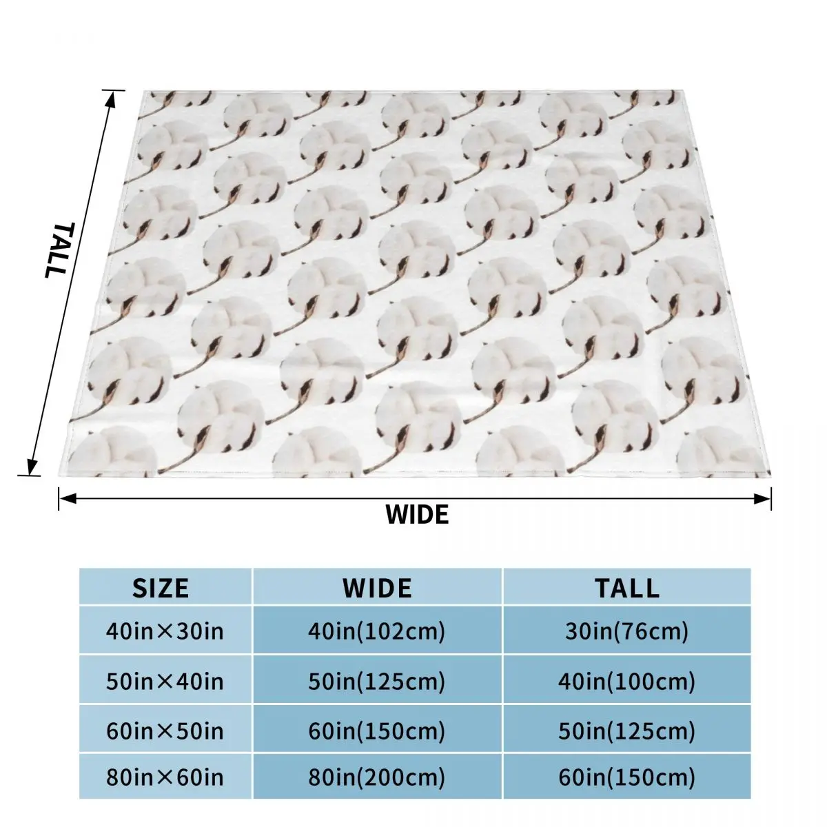 Cotton Boll On Small Stem Throw Blanket Summer Beddings Weighted Blankets