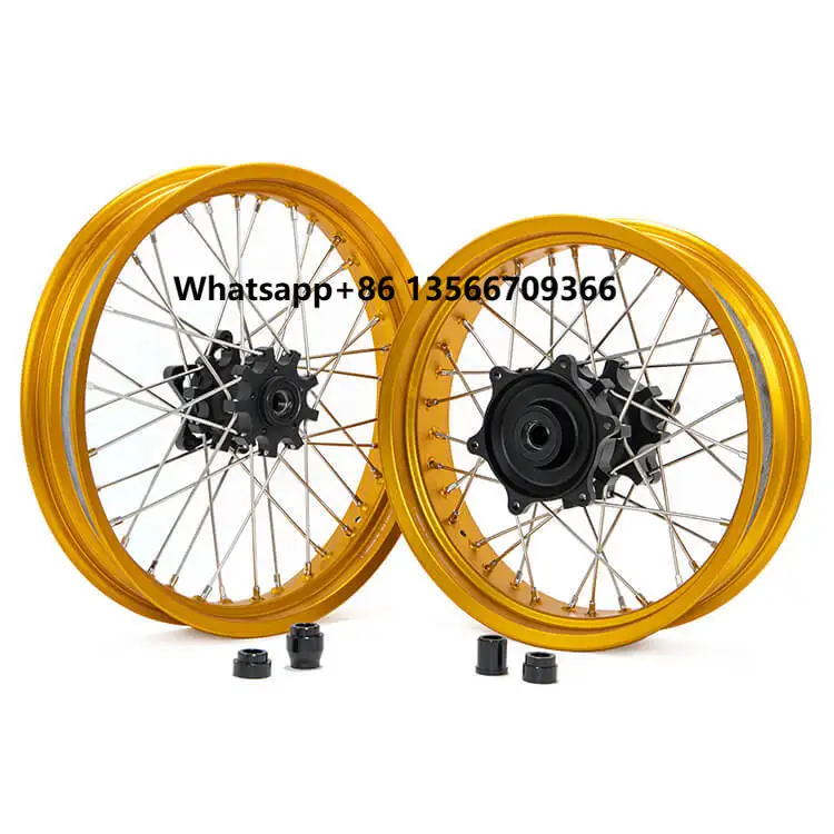 

Supermoto Tubeless Wheels Rim Cush Drive Set 36 Spokes for BMW G310