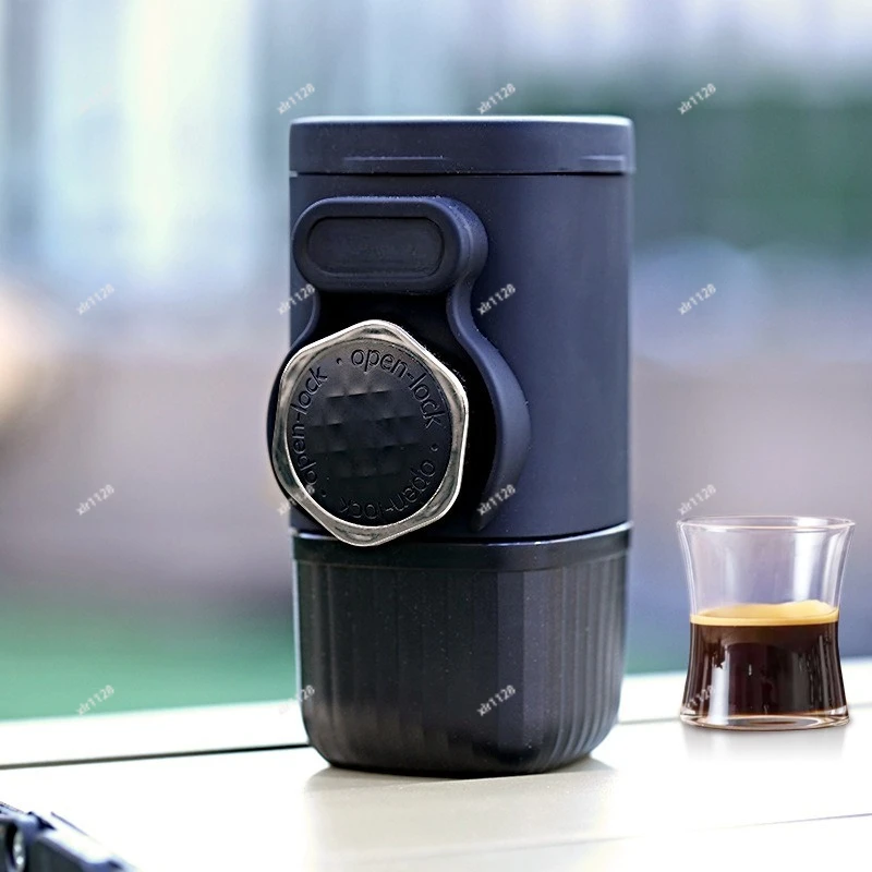 Hand Pressure Espresso Coffee Machine Portable Outdoor Travel Household Mini Capsule Coffee Brewer