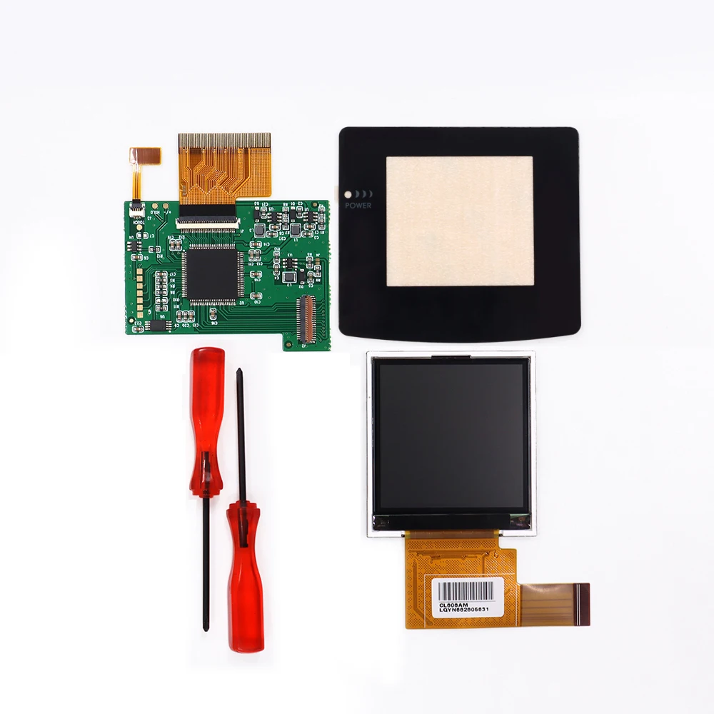 HISPEEDIDO 2.2 INCH TFT backlight  LCD Screen For GBC display screen for Gameboy Color console No need trimming no soldering
