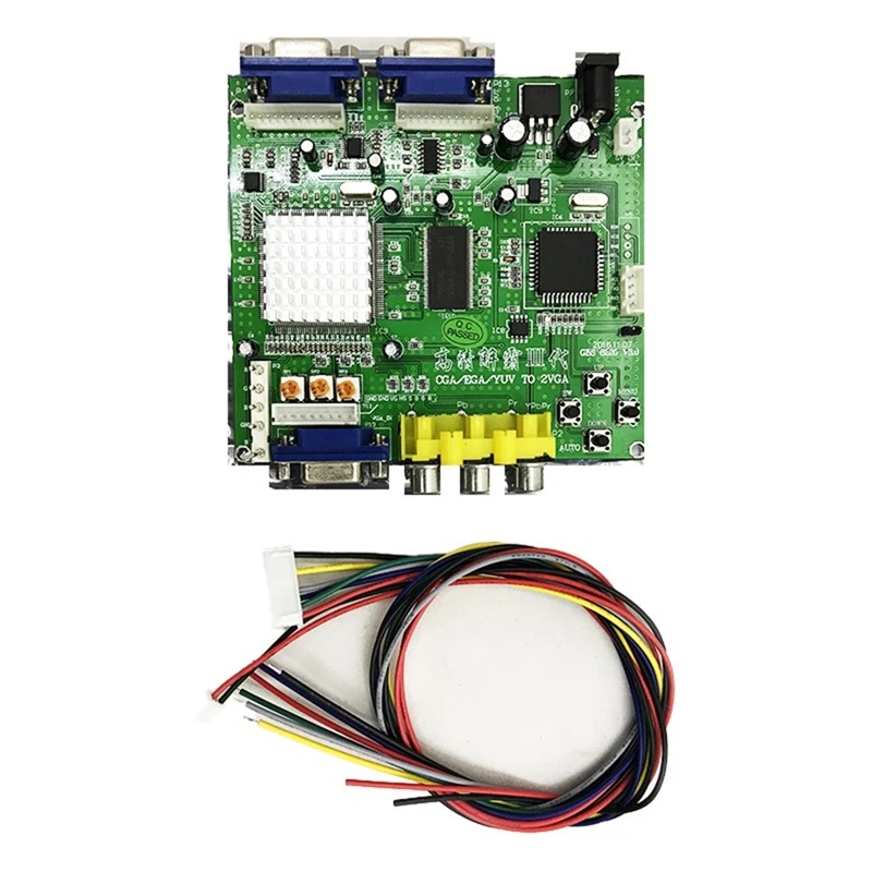 NEW Arcade Game RGB/CGA/EGA/YUV To VGA HD Video Converter Board HD9800/GBS8200 Hot Green Board For CRT LCD PDP Monitor