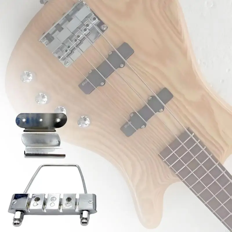 Reinforced Metal Bass Bridge for 4 String Instruments Improved Performances 