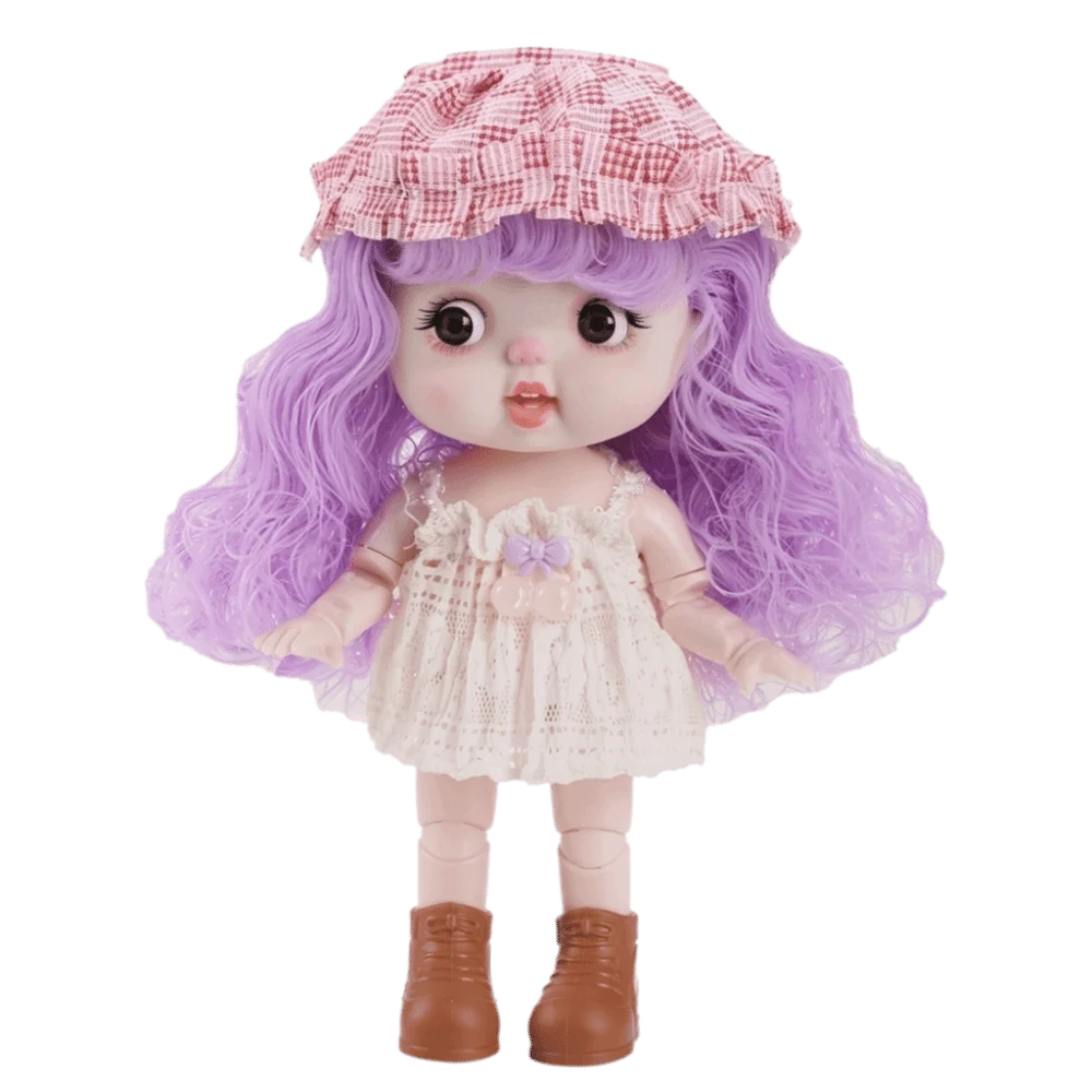 boneca-articulada-de-28cm-escala-1-6-com-rosto-de-emoticon-fofo-19-articulacoes-moveis-boneca-emoticon-fofa-com-recurso-de-vestir-boneca-bebe-da-moda