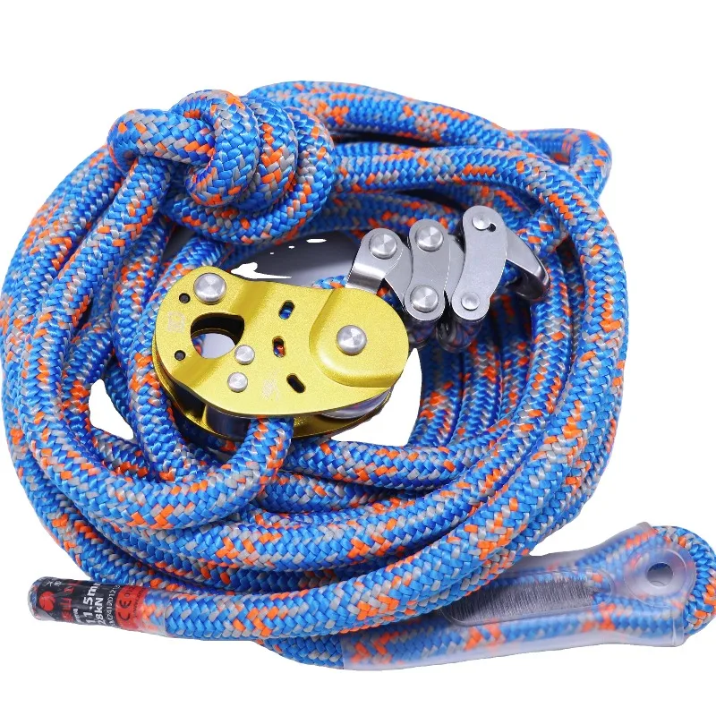 

Grabbing Rope Ascender Descender For Tree Climbing Air Conditioner Installation Work
