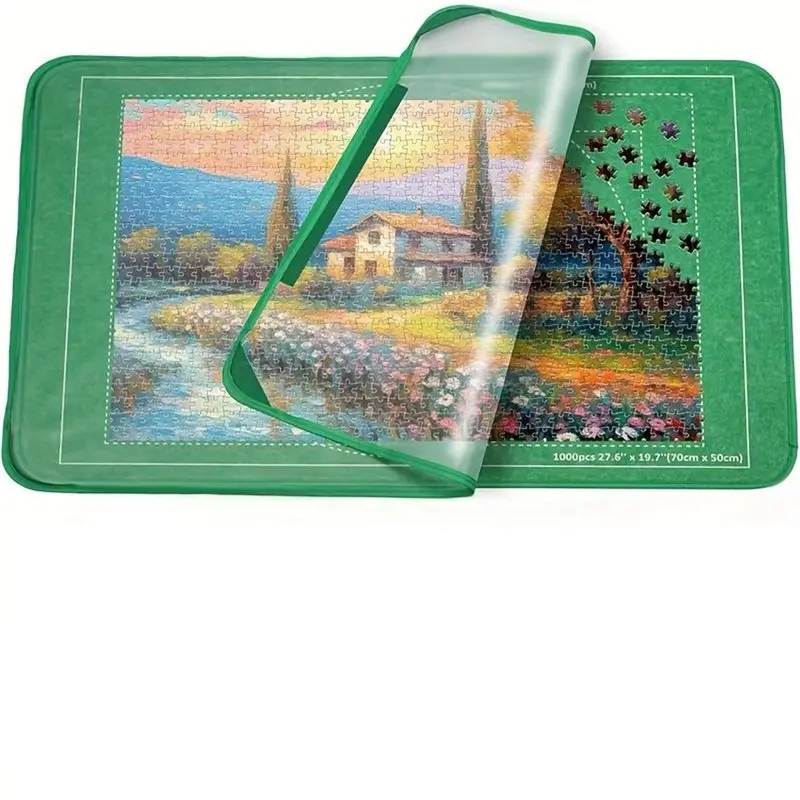 ABJA-With Cover Jigsaw Board Puzzle Storage Blanket For Children Toy With Classification Dish-Early Educational Gift