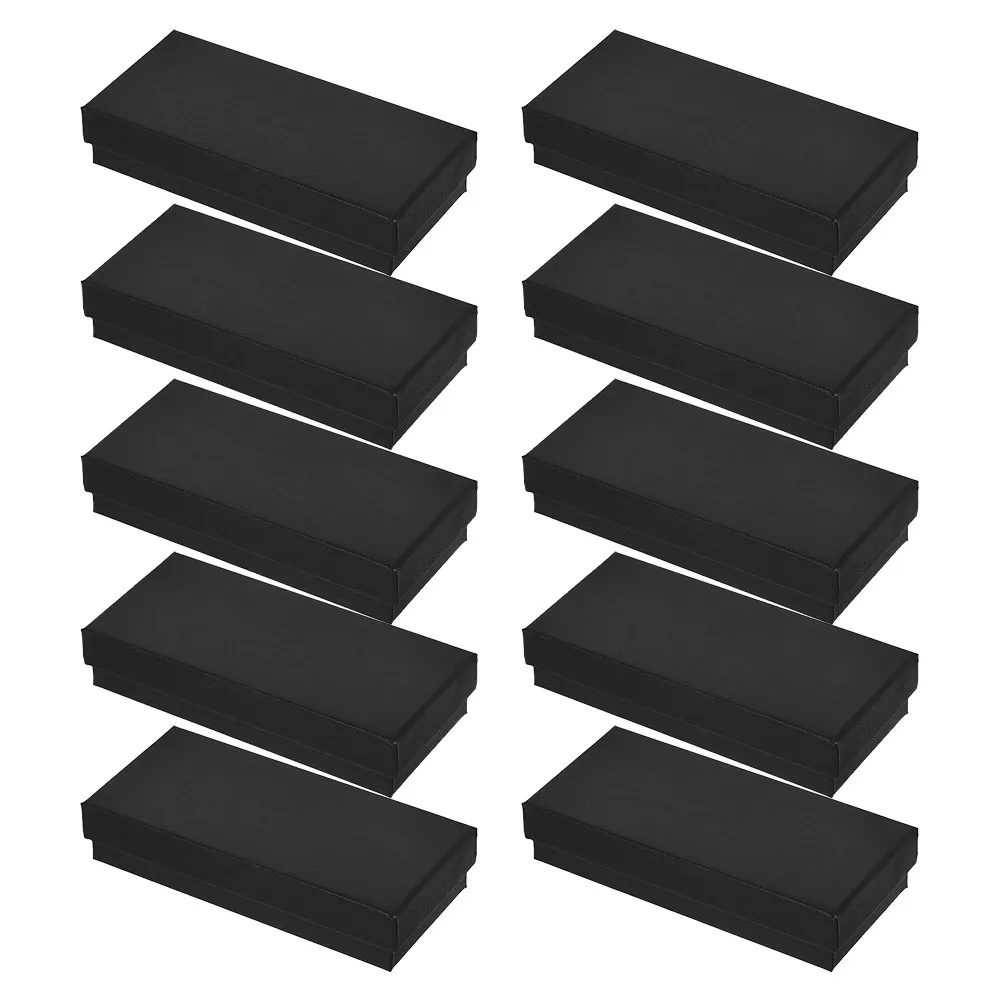 10Pcs Rectangular Watch Box Classic Lid Elegant Storage Case Packaging Display Holder Single Watch Gift Box for Men Women Travel