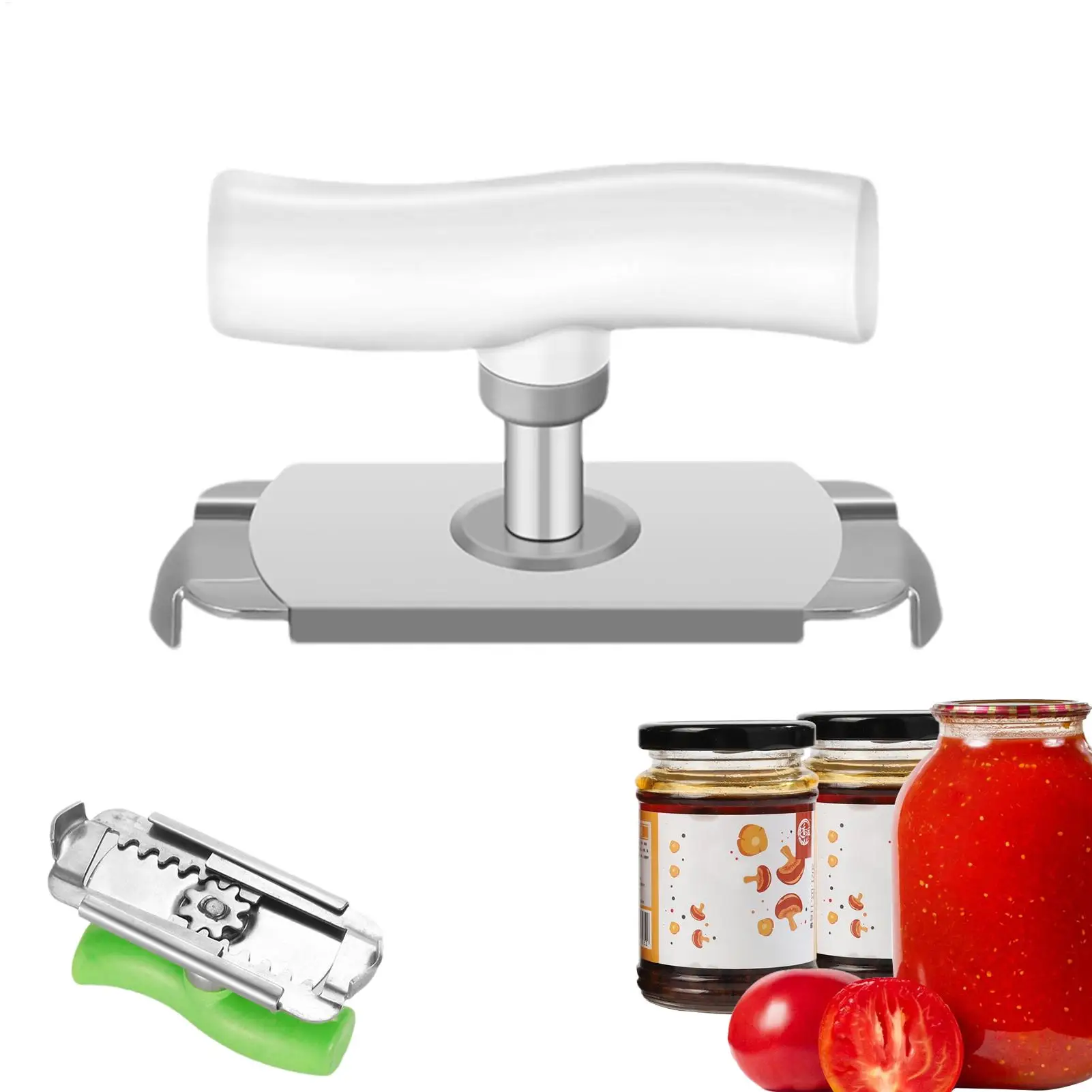 Multi-Function Bottle Cap Opener Stainless Steel Adjustable Lids Off Jar Opener Labor-Saving Screw Can Opener Kitchen Gadget