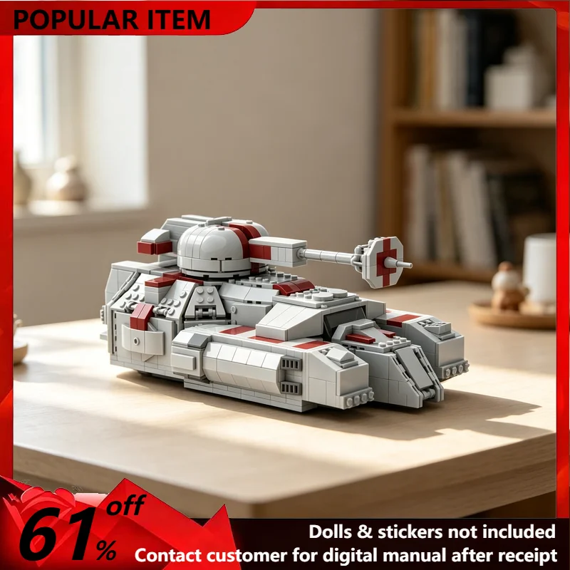 1238PCS MOC Star Battle Heavy Falchion Style Assault Tank Model Building Blocks Desktop DIY Assembly Gifts for Adults Collection