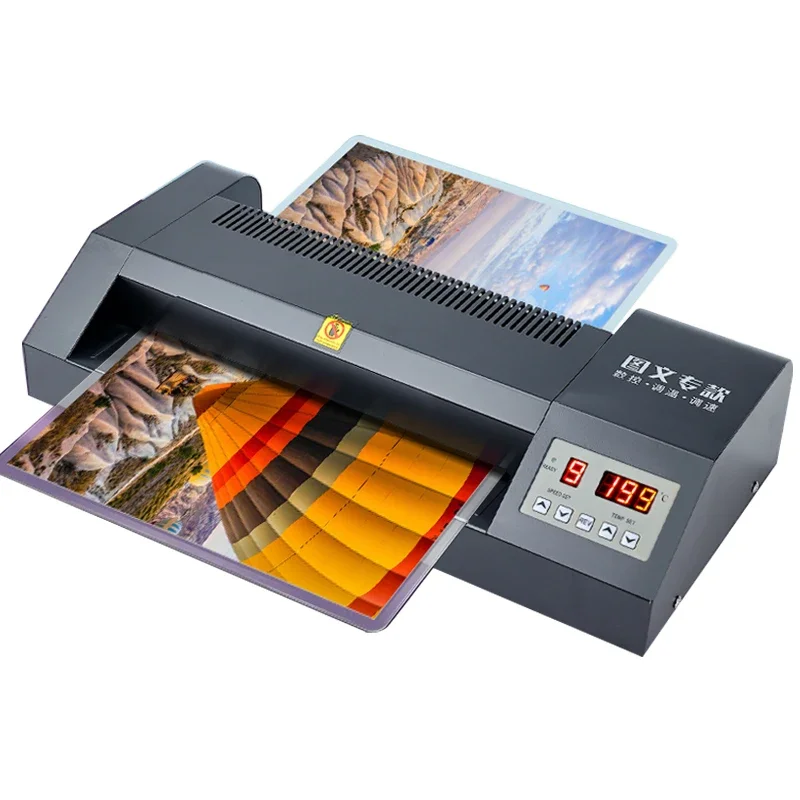 Máquina profesional de sellado de plástico, laminador de papel A3, máquina de laminación fotográfica, 330T