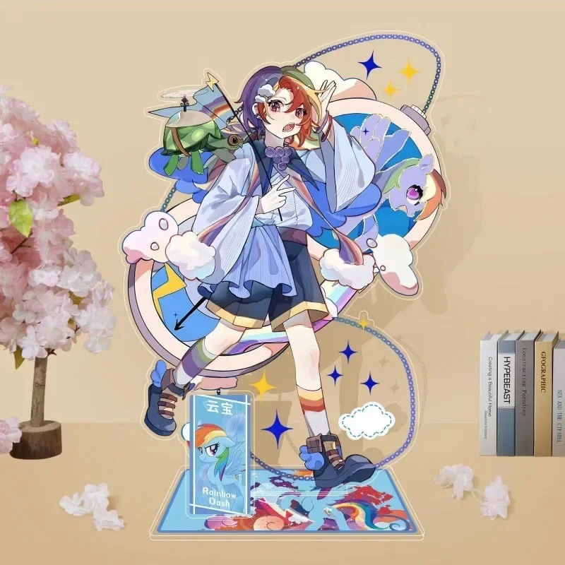 بلدي الكرتون ليتل المهر Kawaii أنيمي الاكريليك حامل نموذج قوس قزح داش الشفق البريق نادر سطح المكتب زخرفة المشجعين جمع الهدايا