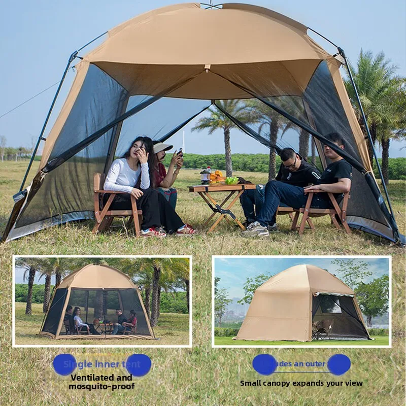 

Thiened Me Tent Large Size Outdoor Cam Mosquito Proof Sun Protection Canopy Cabin Par Gathering Campsite Tent