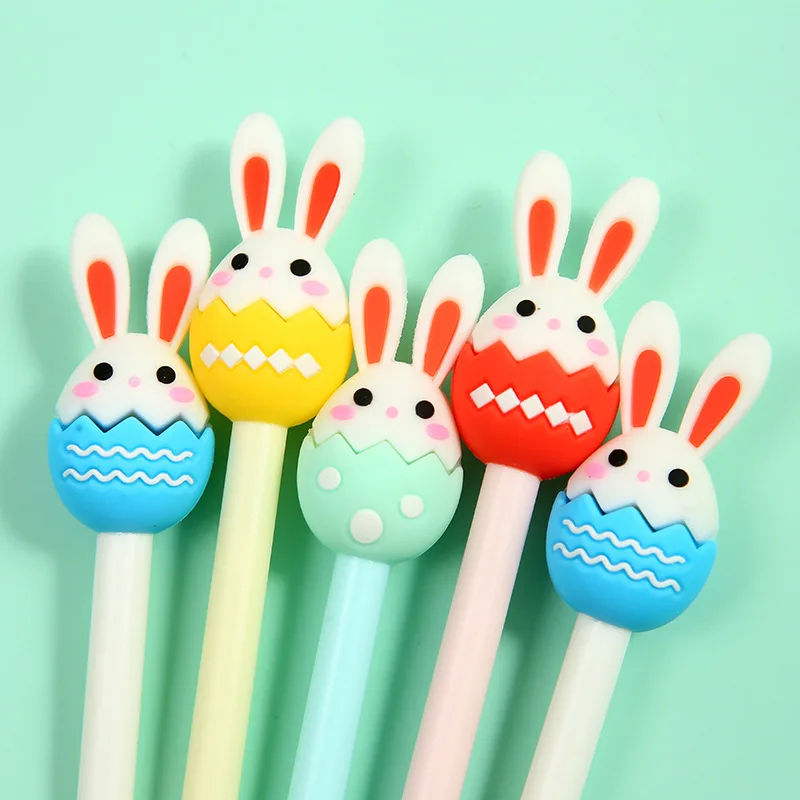 36PCS Korean cartoon bunny Thanksgiving neutral pen cute lollipop long-eared rabbit signature quick drying customized wholesale