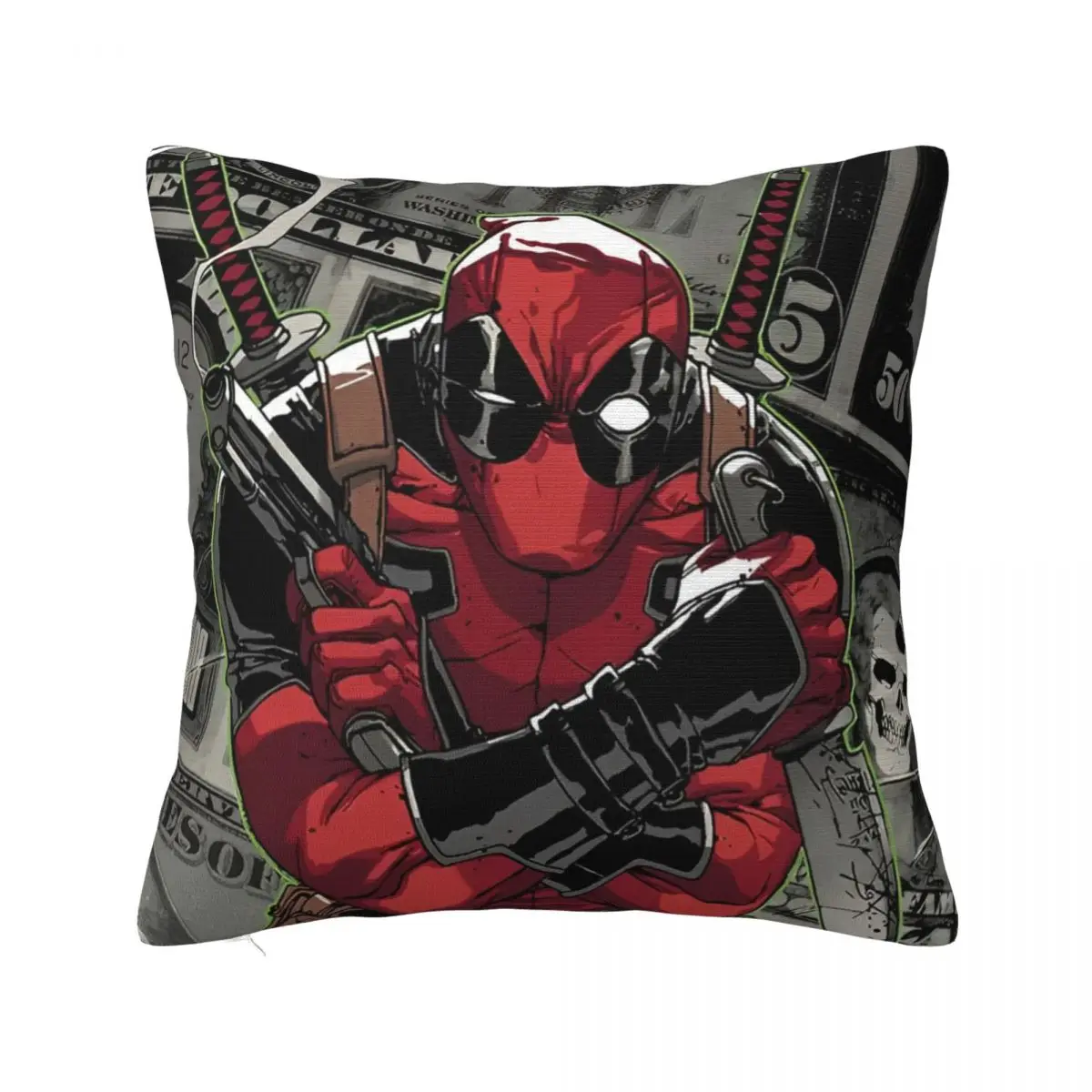 

Deadpool Comic Book Art Pillowcase Printing Polyester Cushion Cover Decor Cartoon Anime Pillow Case Cover Chair 45*45cm