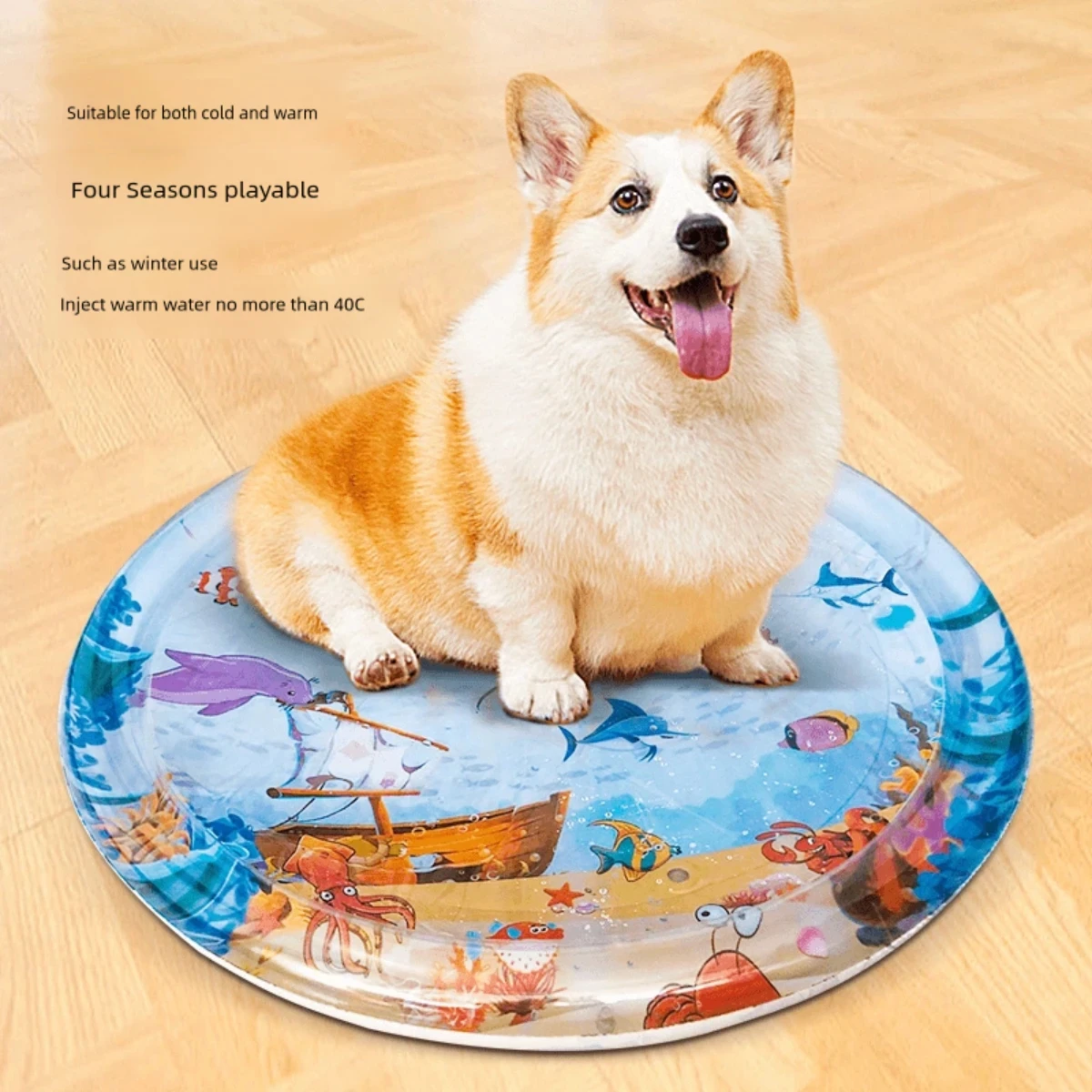 Pet Water Bed Filled Ice Pad Anti-scratch Ice Pad Toy Summer Dog House Cat House Ocean Pat Pad Thickened with Scratch Resistance