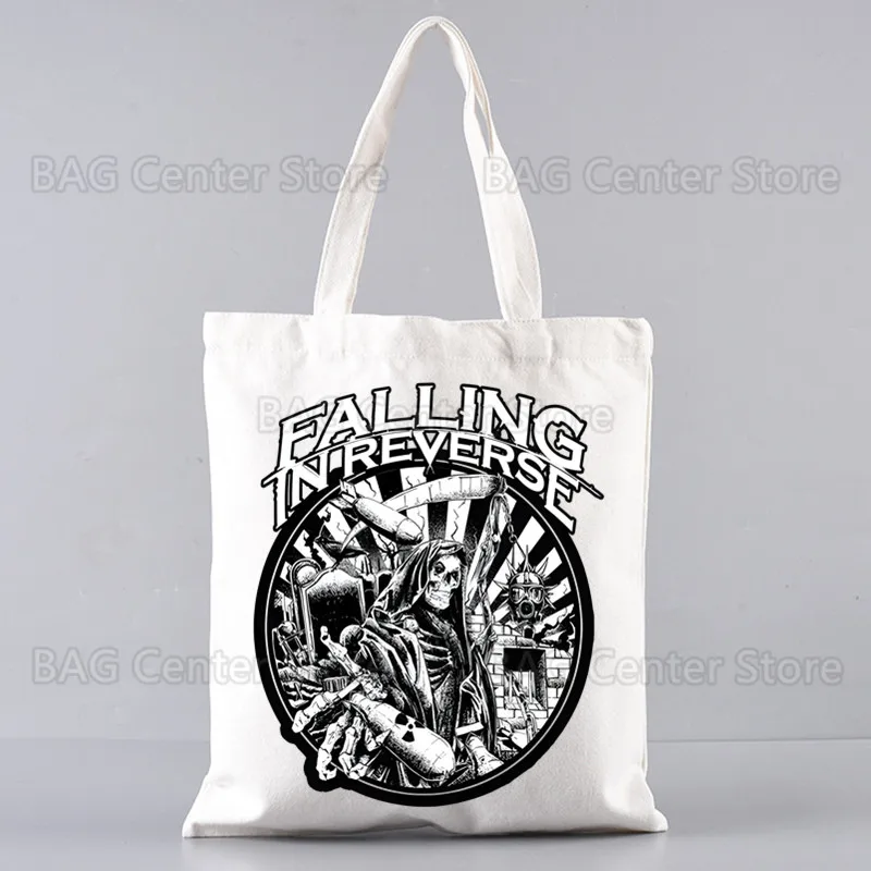 Falling in Reversve Unisex Handbags Custom Canvas Tote Bag Print Daily Use Reusable Travel Casual Shopping Bag