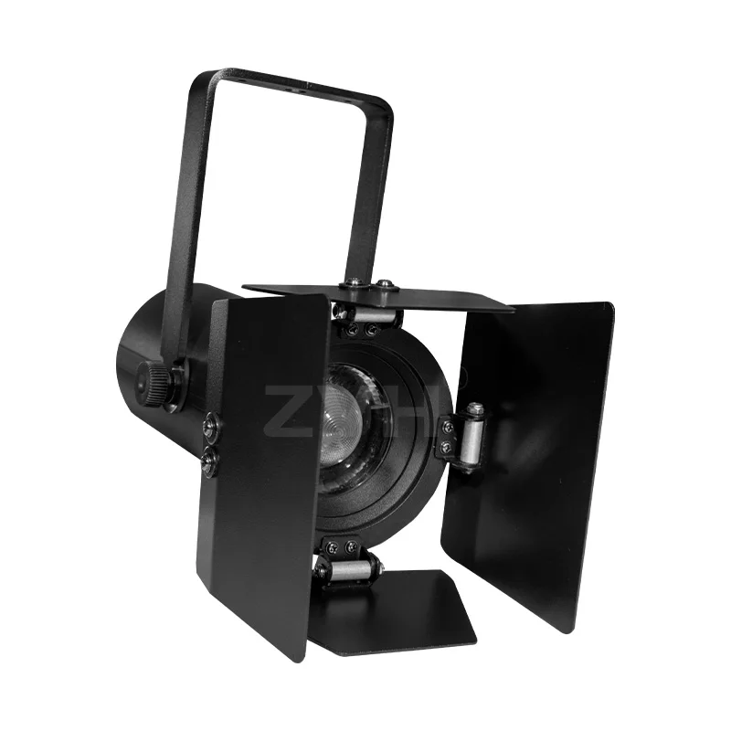 Gallery Wash 1060 40W Mini Fresnel Light with Barn Door COB LED DMX Control Stage Lighting Rotation Zoom Spotlight for Museum