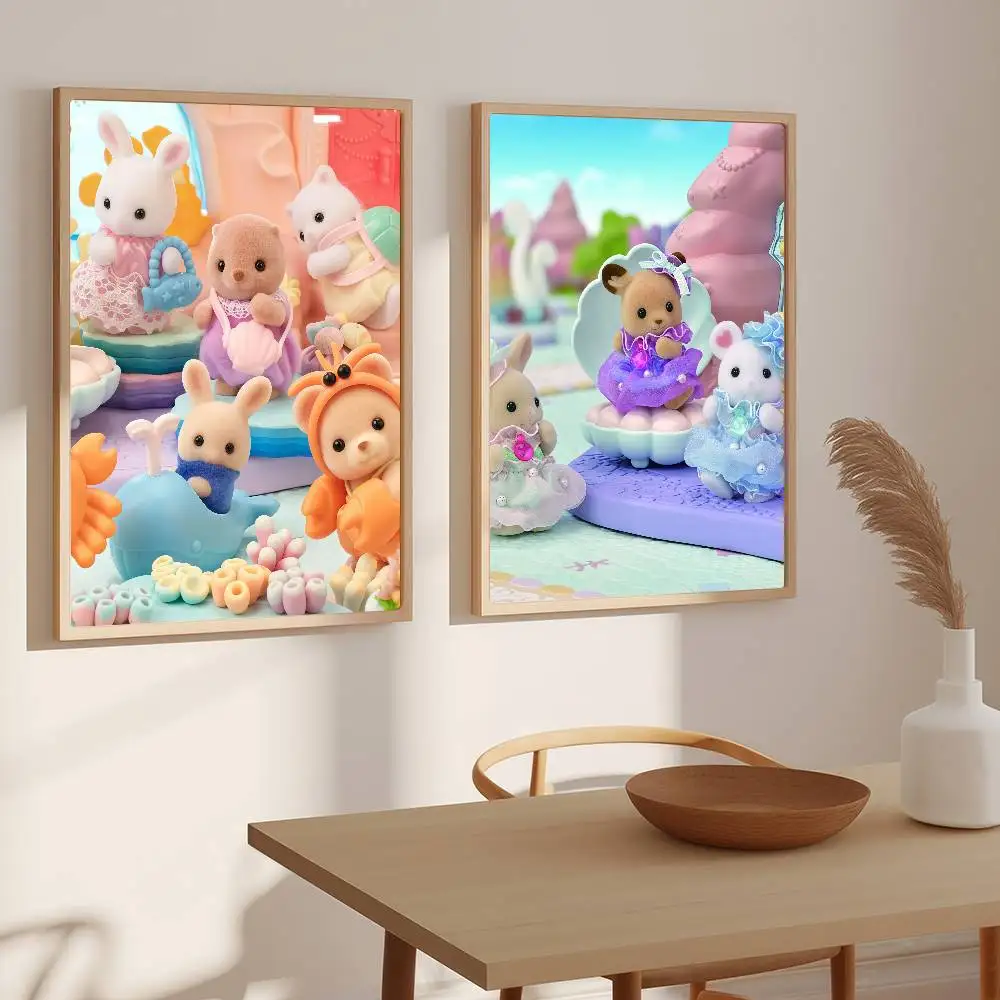 الكرتون S-سيلفانيان لطيف F-العائلات-S ملصق مناسبة للمنزل غرفة المعيشة غرفة نوم مكتب بار الجدار لاصقة تزيين #2