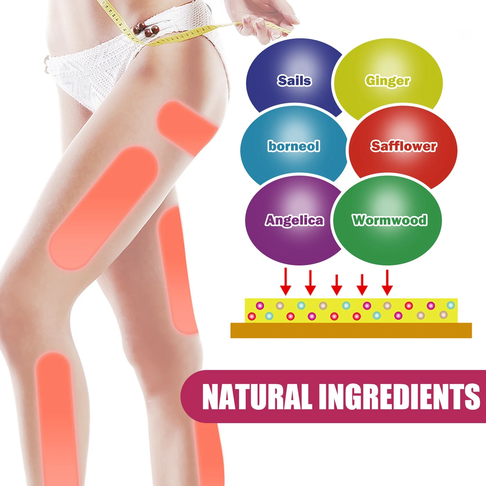 

Имбирный пластырь для коррекции ног подтягивает и поднимает мышцы бедра для ленивых людей, формирует красивые ноги