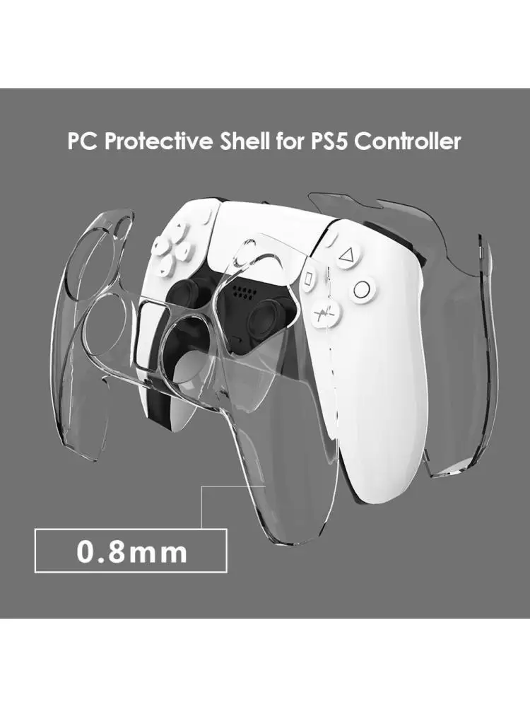 Pour PS5 housse PC transparente étui de protection Ultra mince pour contrôleur PS5