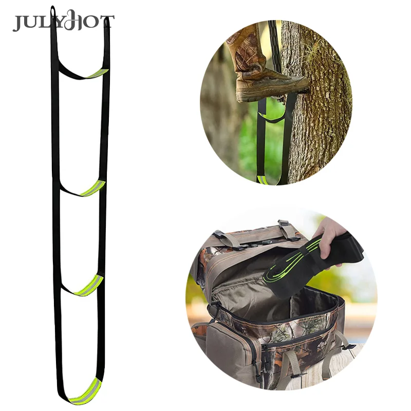 Easy to use 3Step Lightweight Climbing Stick Aider-Webbing Rope Ladder for Hunting Safety with Tree Stand Steps Hunting Ladders