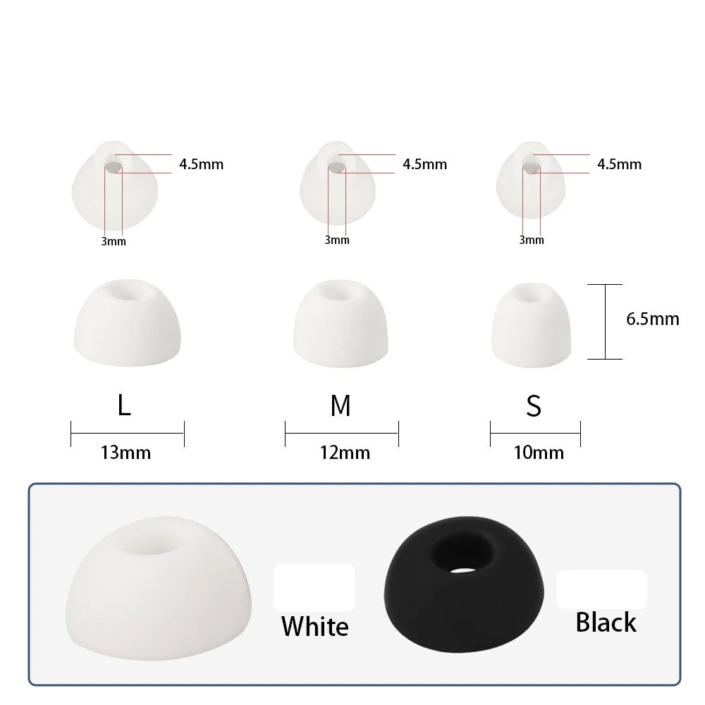 6PCS For EDIFIER HECATE GX03 Ultra Eartips Earbuds Tips Silicone Earphone Kits Cover Replacement Ear Buds Tips Eargels Earcap