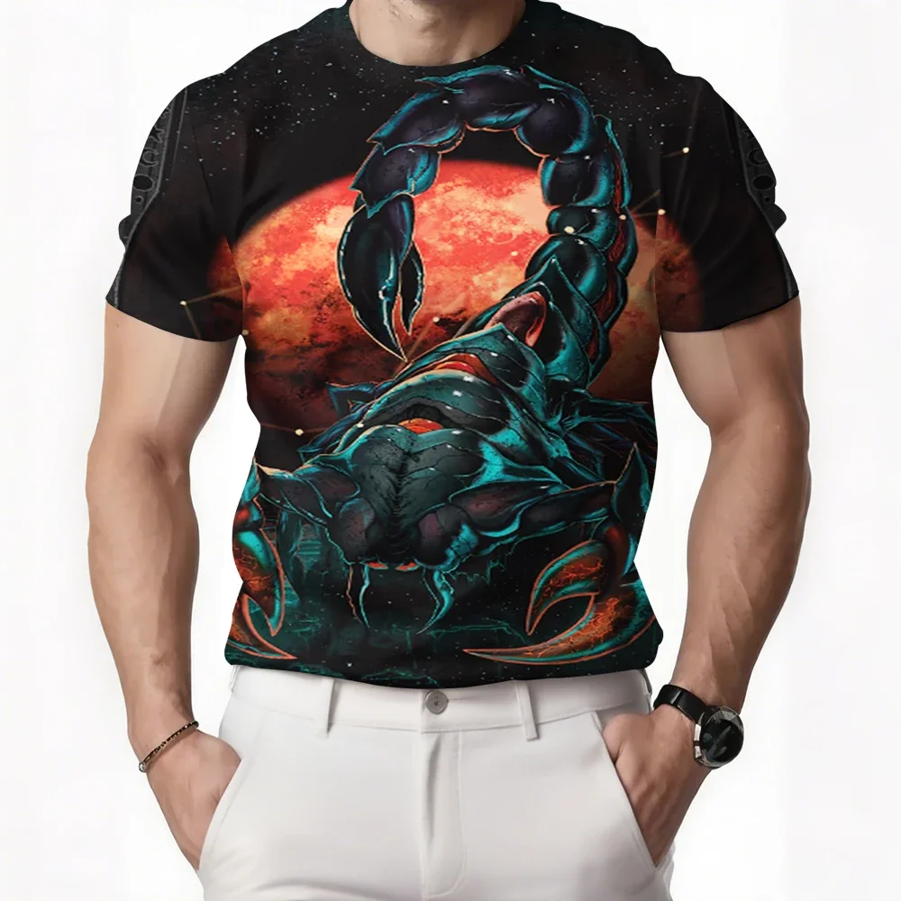 

2025 New 3D Printed Polyester Fiber Halloween Beast Printed Short Sleeve Men's and Women's Quick-Drying T-Shirts