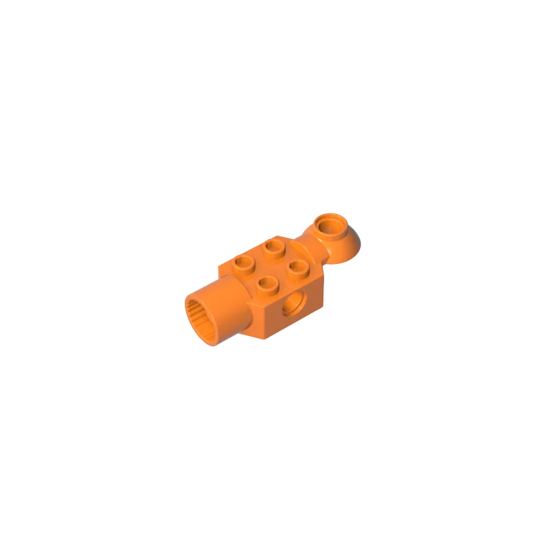 Gobricks 1Pc 47452 Technic Baksteen Gemodificeerde 2x2 Onderdelen met Pin Hole Rotatie Gezamenlijke Bal Half Horizontaal Compatibel met Deeltjes