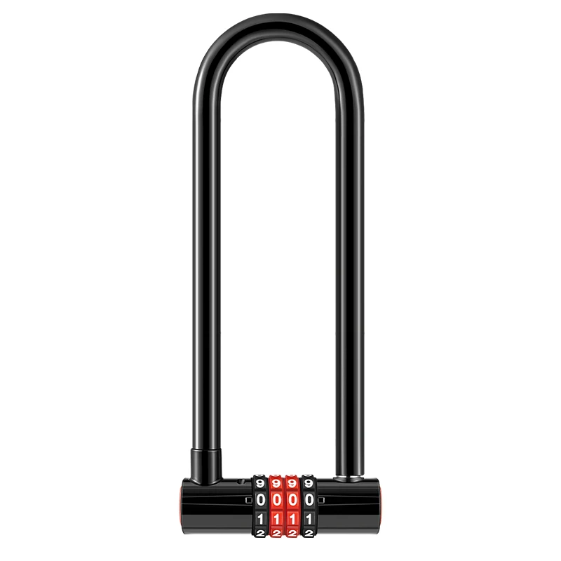 Durable & Waterproof U-Shape Anti-Theft Combination Lock Shop Door & Bicycle Padlock With Password Unlock