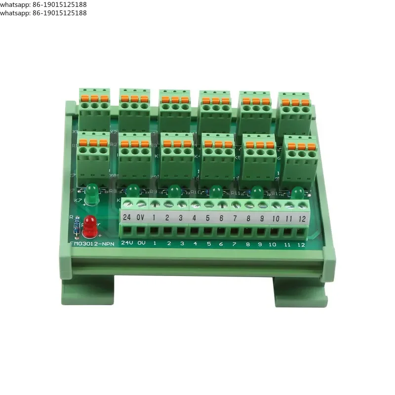 New 2026 PLC12 channel 2-wire 3-wire NPN input spring wiring IO photoelectric proximity switch sensor terminal block
